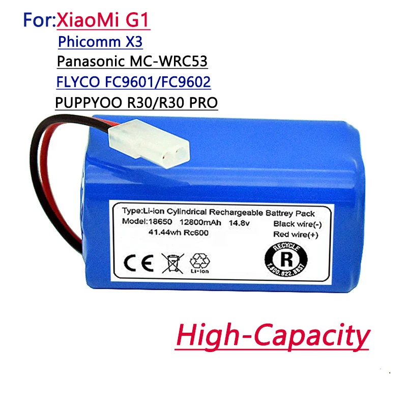 New Upgrade Vacuum Battery for G1 For Panasonic MC-WRC53 For Phicomm X3 For FLYCO FC9601, FC9602,For PUPPYOO R30/R30 PRO
New Upgrade Vacuum Battery for G1 For Panasonic MC-WRC53 For Phicomm X3 For FLYCO FC9601, FC9602,For PUPPYOO R30/R30 PRO