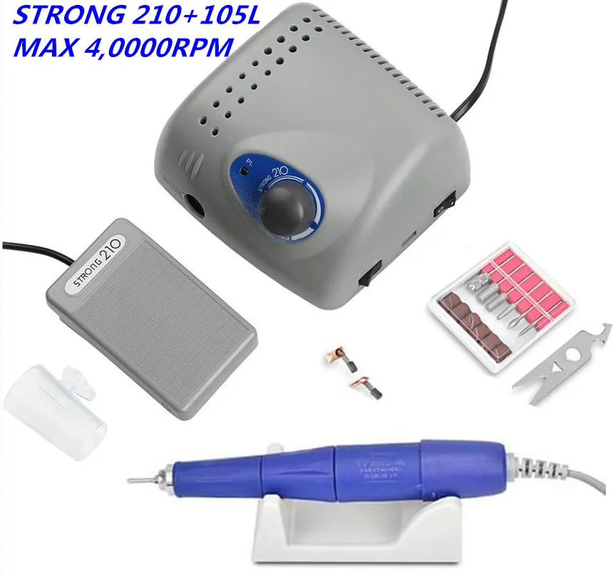 65W 40000RPM Electric Nail Drill Machine Strong 210 105L 2.35mm Model Manicure Pedicure Nail File Bit Nail Art
65W 40000RPM Electric Nail Drill Machine Strong 210 105L 2.35mm Model Manicure Pedicure Nail File Bit Nail Art