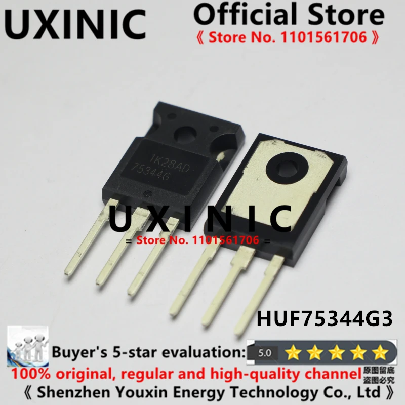 UXINIC 100% New Imported Original HUF75344G3 HUF75344G 75344 75344G TO-247 Field Effect Transistor 55V 75A
UXINIC 100% New Imported Original HUF75344G3 HUF75344G 75344 75344G TO-247 Field Effect Transistor 55V 75A