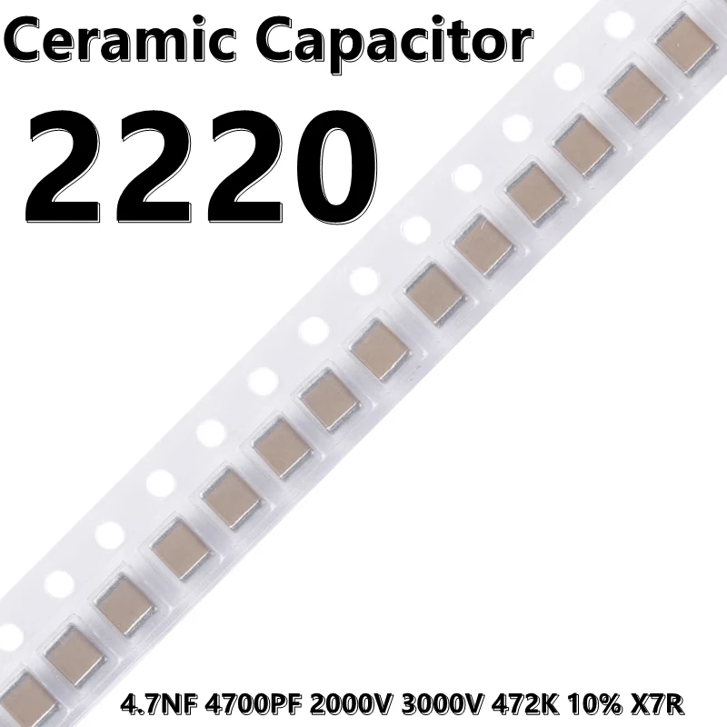 (2 шт.) керамический конденсатор 2220 4.7NF 4700PF 2000V 3000V 472K 10% X7R 5750 SMD
(2 шт.) керамический конденсатор 2220 4.7NF 4700PF 2000V 3000V 472K 10% X7R 5750 SMD