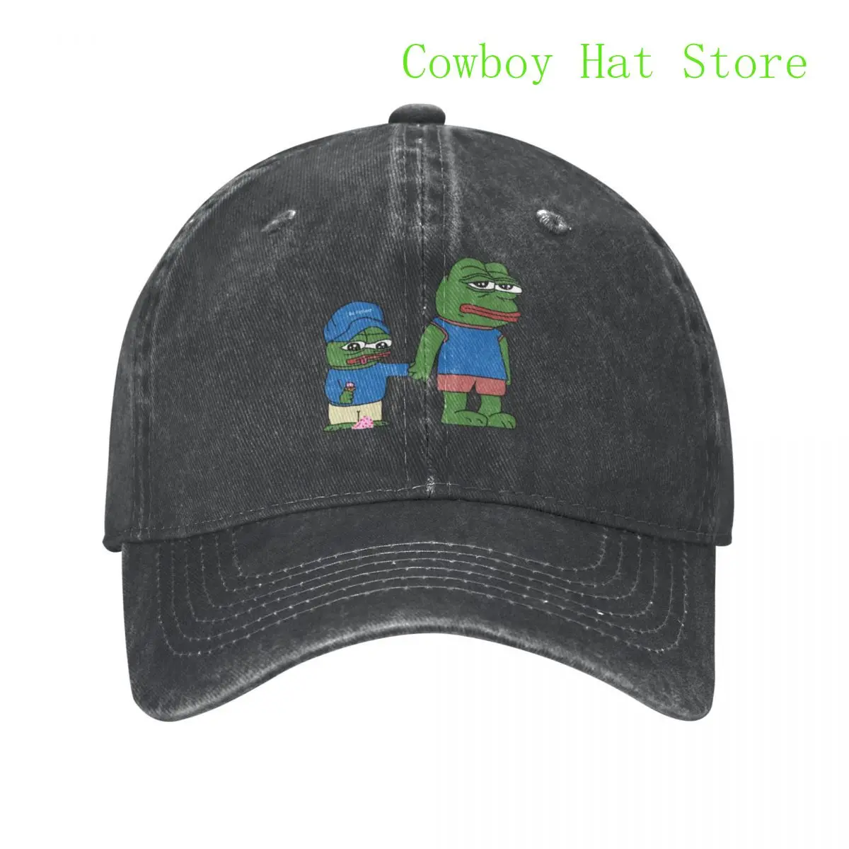 

Best PepeTheFrog and Pepe The Helper Brother Apu Apustaja with ice cream holding hands HD HIGH QUALITY Baseball Cap