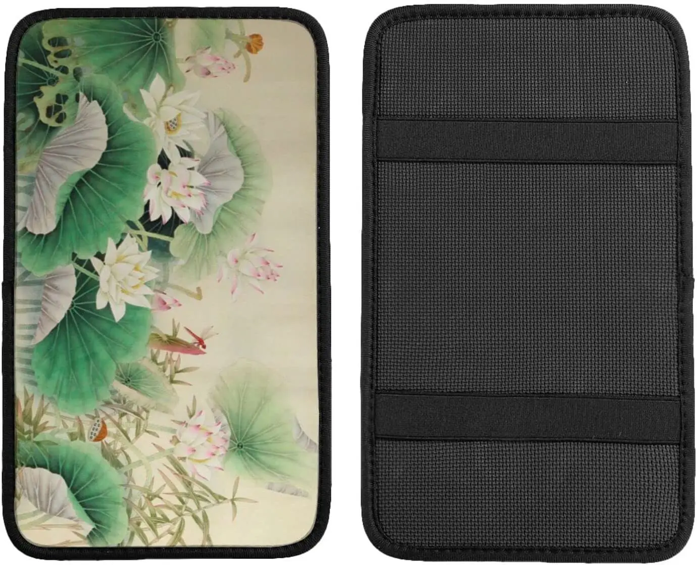 Lotus Under The Brush Print Auto Center Console Pad, Universal Fit Soft Comfort Car Armrest Cover, Fit for Most Sedans, SUV, Tru 
Lotus Under The Brush Print Auto Center Console Pad, Universal Fit Soft Comfort Car Armrest Cover, Fit for Most Sedans, SUV, Tru