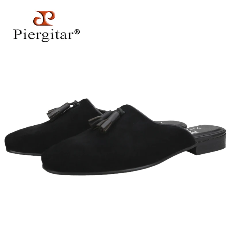 Piergitar 2022 New Handmade Men's Suede Mules Fashion Party And Show Leather Tassel Slippers Red Bottom Half Designs Man Loafers
Piergitar 2022 New Handmade Men's Suede Mules Fashion Party And Show Leather Tassel Slippers Red Bottom Half Designs Man Loafers