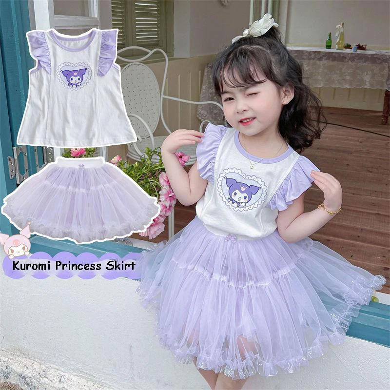Sanrio Girls' Set Summer New Cartoon Kuromi Melody Kitty Aisha Short Sleeved T-Shirt Top Princess Pengpeng Skirt Two Piece Set
Sanrio Girls' Set Summer New Cartoon Kuromi Melody Kitty Aisha Short Sleeved T-Shirt Top Princess Pengpeng Skirt Two Piece Set