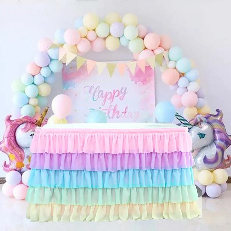 Tutu Table Skirts 5 Layer Tulle Table Skirt Tableware Baby Shower Birthday Party Decorations Banquet Wedding Home Party Supplies
Tutu Table Skirts 5 Layer Tulle Table Skirt Tableware Baby Shower Birthday Party Decorations Banquet Wedding Home Party Supplies