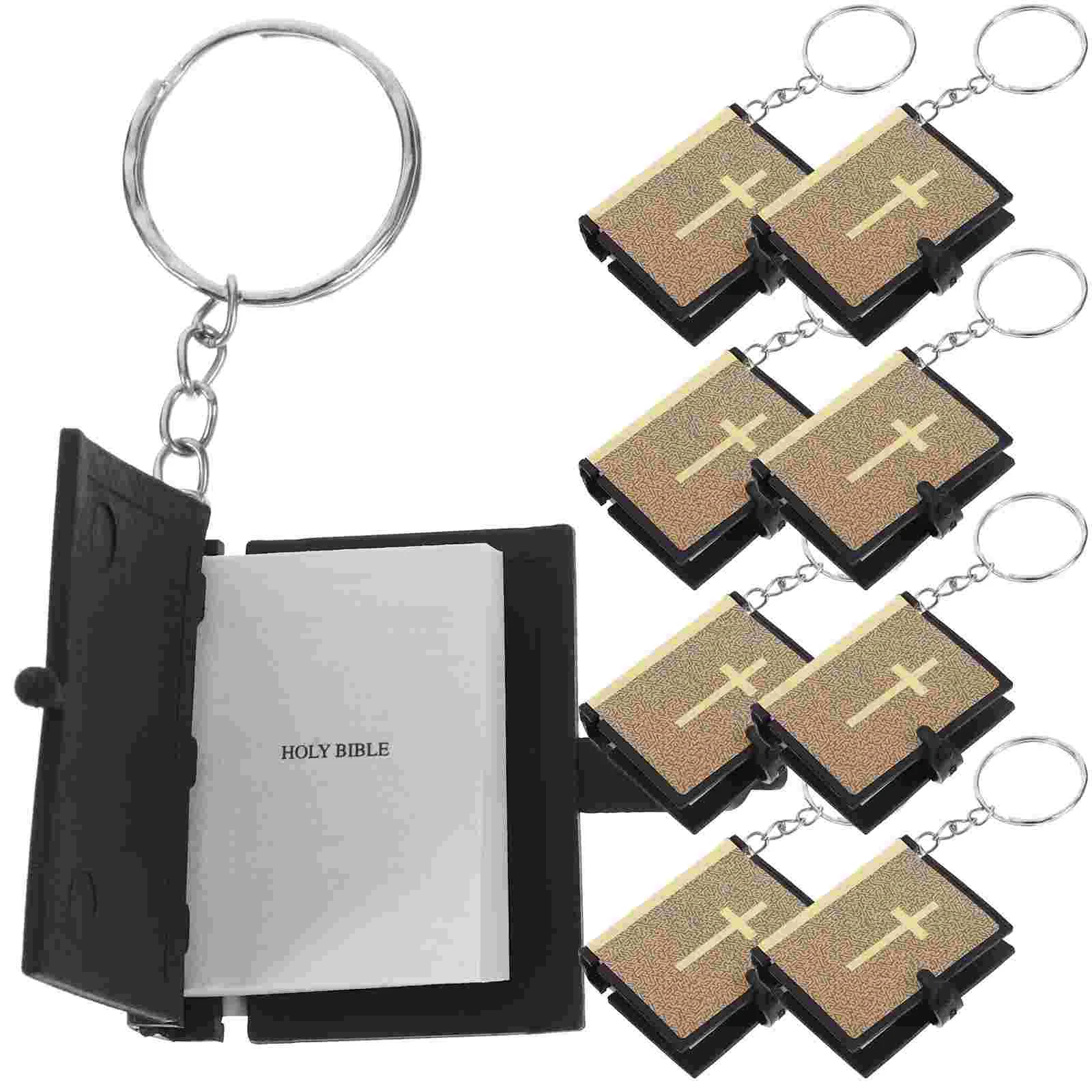 10 Pcs Bible Keychain Bag Pendant Mini Ring Birthday Gift Keyring Metal Button Ornament Hanging Adornment Religious Gifts
10 Pcs Bible Keychain Bag Pendant Mini Ring Birthday Gift Keyring Metal Button Ornament Hanging Adornment Religious Gifts