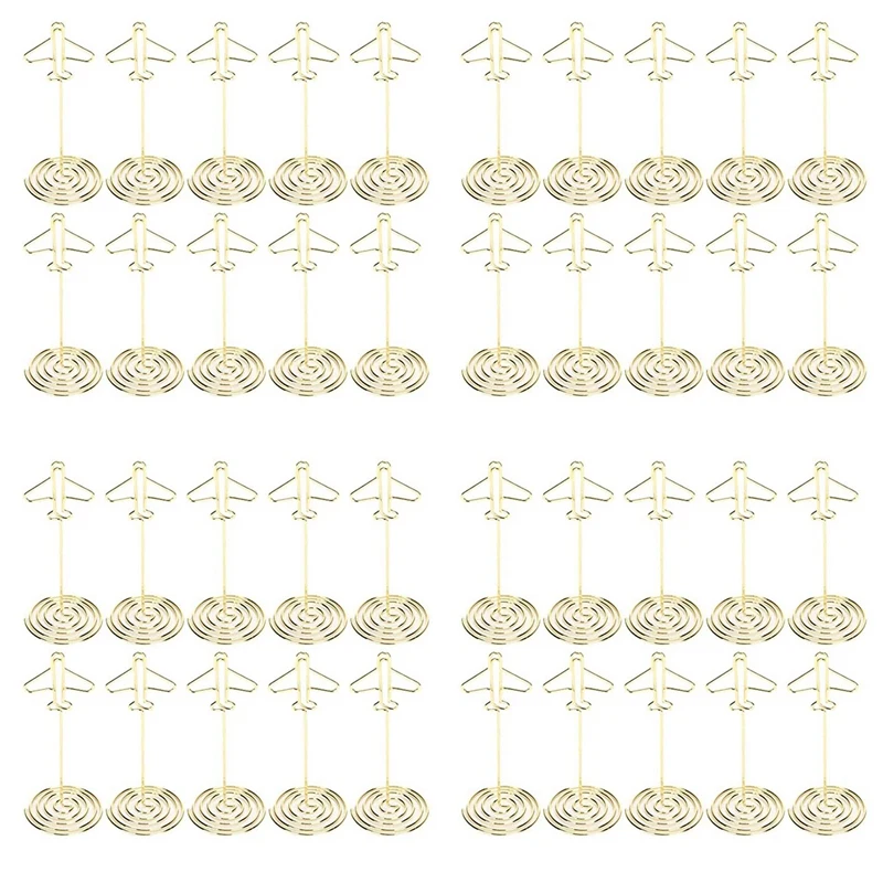 40Pcs Memo Clip Holder, Table Number Name Card Holder Desktop Metal Business Card Photo Gold Plane Frame With Base
40Pcs Memo Clip Holder, Table Number Name Card Holder Desktop Metal Business Card Photo Gold Plane Frame With Base