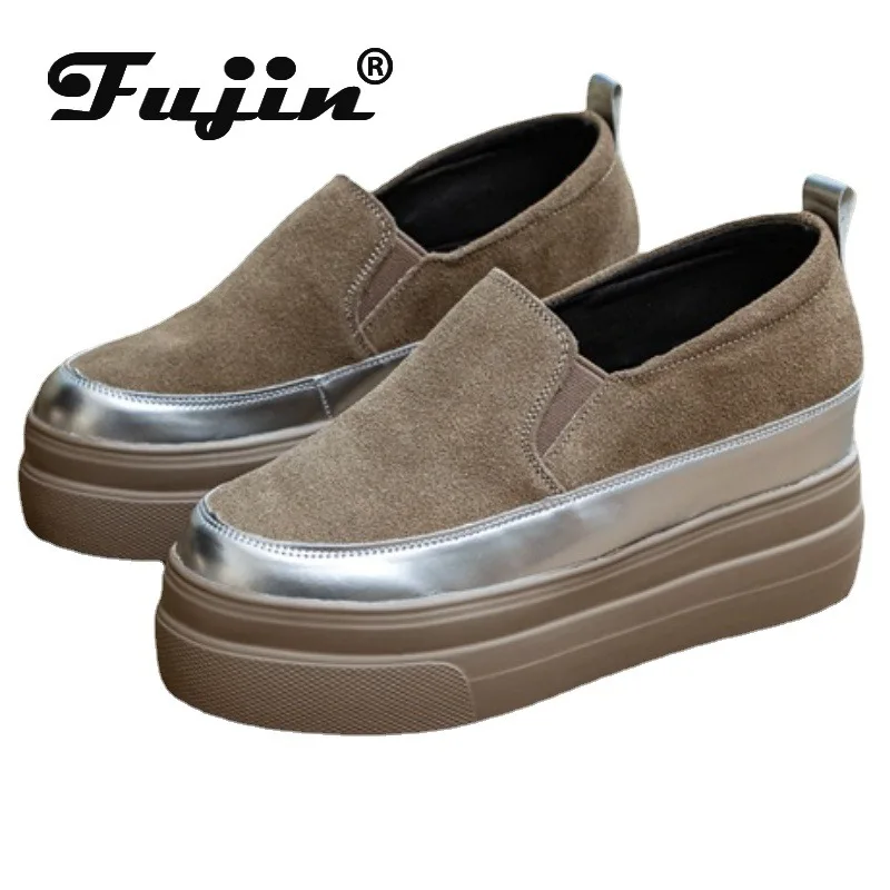 Fujin 8cm Genuine Leather Synthetic Cow Suede Platform Wedge Casual Summer Chunky Sneaker Pumps Comfy High Brand Autumn Shoes
Fujin 8cm Genuine Leather Synthetic Cow Suede Platform Wedge Casual Summer Chunky Sneaker Pumps Comfy High Brand Autumn Shoes