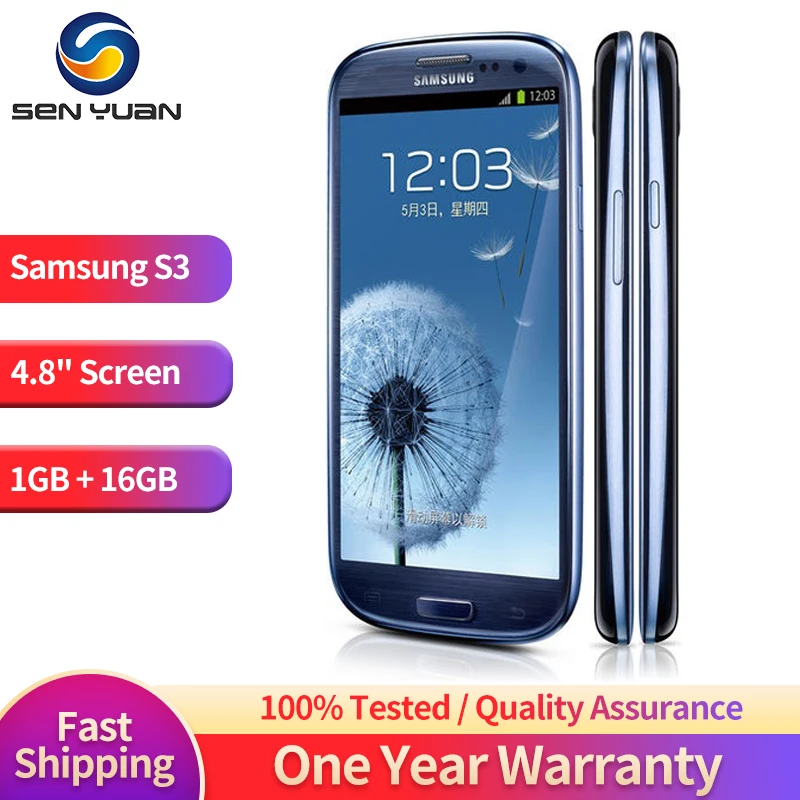 

Original Samsung Galaxy S3 I9300 I9305 3G Mobile Phone 4.8'' 1GB RAM 16GB ROM CellPhone Quad Core Android SmartPhone