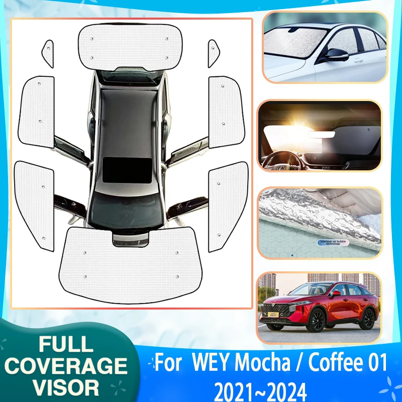Anti-UV Car Full Sun Visors For WEY Mocha Coffee 01 PHEV 2021~2024 2022 Car Sunscreen Window Sun Protector Sunshade Accessories
Anti-UV Car Full Sun Visors For WEY Mocha Coffee 01 PHEV 2021~2024 2022 Car Sunscreen Window Sun Protector Sunshade Accessories
