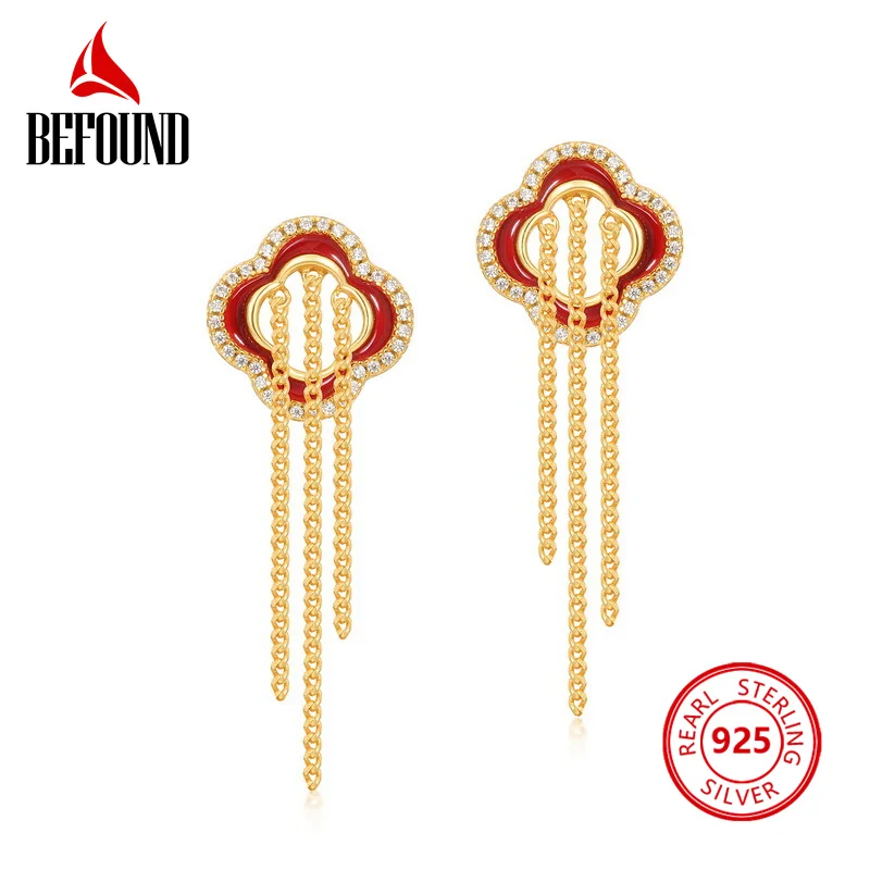Red Tassel Earrings 925 Sterling Silver Cold Enamel and Zircon Inlay Long Drop Earrings Chinese Style Wedding Women Jewelry New
Red Tassel Earrings 925 Sterling Silver Cold Enamel and Zircon Inlay Long Drop Earrings Chinese Style Wedding Women Jewelry New