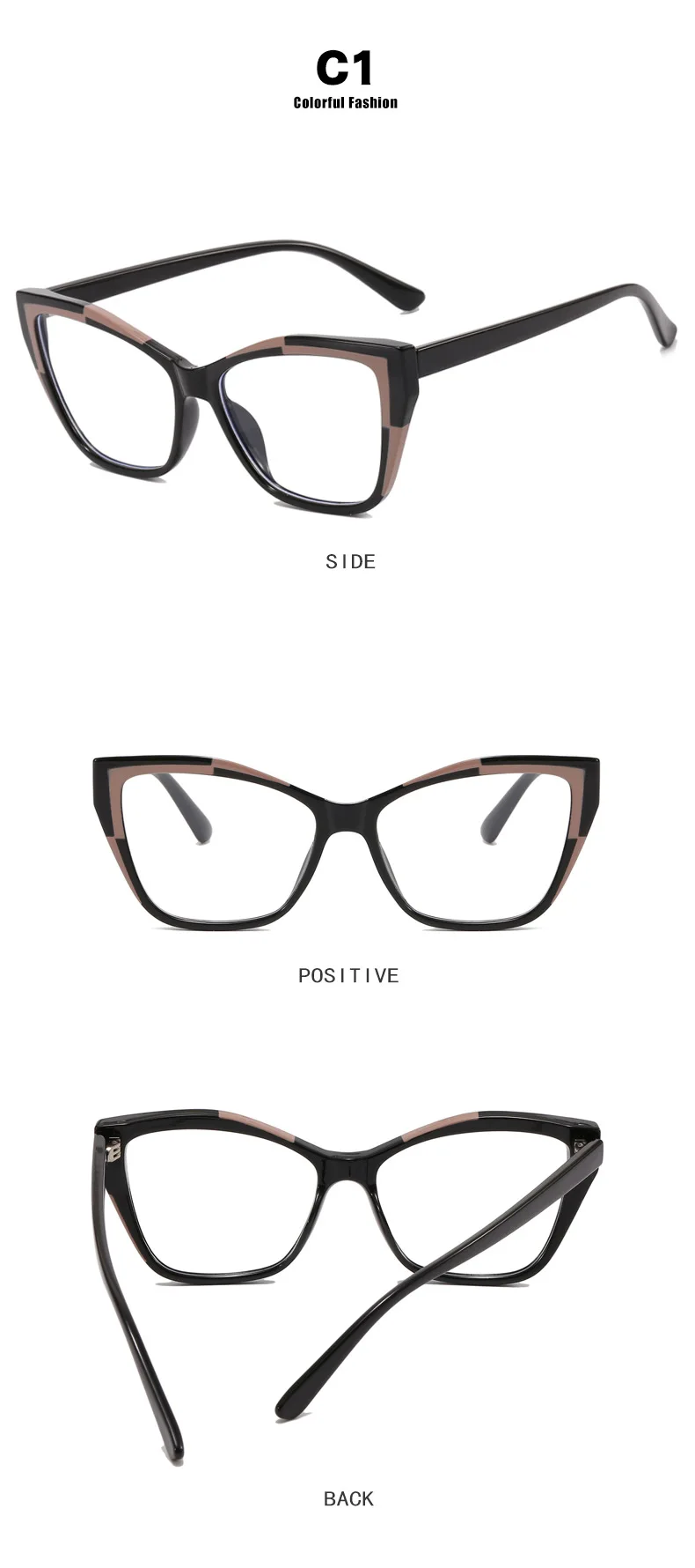 Stylowe okulary kocie oczy w kolorowych oprawkach PLUSY i MINUSY 16 S2a8a1e6f7665464794d8ce77cba55286i