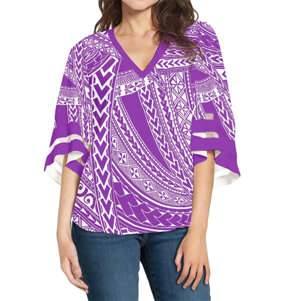 Polynesian Tribal Samoan Clothing 2023 Elegant Woman's Beautiful Blouses Chiffon V-Neck Half Sleeve Designer Casual Crop Tops
Polynesian Tribal Samoan Clothing 2023 Elegant Woman's Beautiful Blouses Chiffon V-Neck Half Sleeve Designer Casual Crop Tops