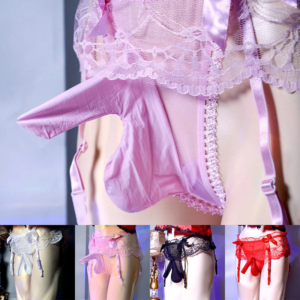 Men Stockings Suspender Fun JJ Set Lace Low Rise Transparent Underwear Thongs Bow Sissy Panties Briefs Erotic Gay Lingeries
Men Stockings Suspender Fun JJ Set Lace Low Rise Transparent Underwear Thongs Bow Sissy Panties Briefs Erotic Gay Lingeries