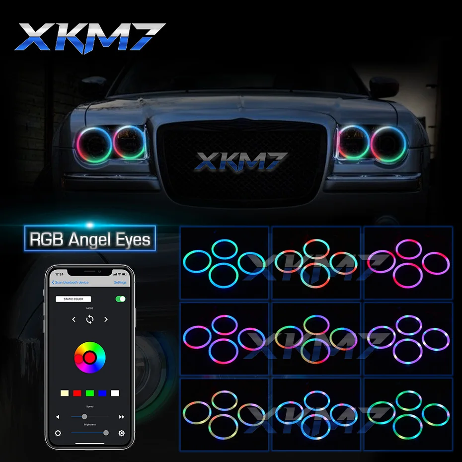LED ангельские глазки RGB, Аксессуары для автомобильных фар, динамические кольца с ангельскими глазами, RGB, DRL, Bluetooth, управление через приложение, разные цвета
LED ангельские глазки RGB, Аксессуары для автомобильных фар, динамические кольца с ангельскими глазами, RGB, DRL, Bluetooth, управление через приложение, разные цвета