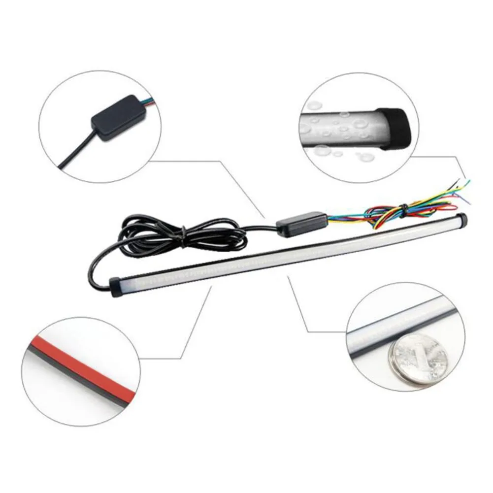 DC12V 30cm Motorcycle LED Flowing Lights Strip Sequential Switchback Tail Brake Turn Signal Lamp Red/Amber/White Car Lights
DC12V 30cm Motorcycle LED Flowing Lights Strip Sequential Switchback Tail Brake Turn Signal Lamp Red/Amber/White Car Lights
