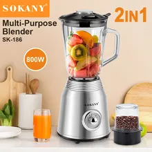 Professional Blenders Coffee grinder Combo, 800W Motor Smoothie Blender Countertop for Shakes and Smoothies, Puree, Ice Crush