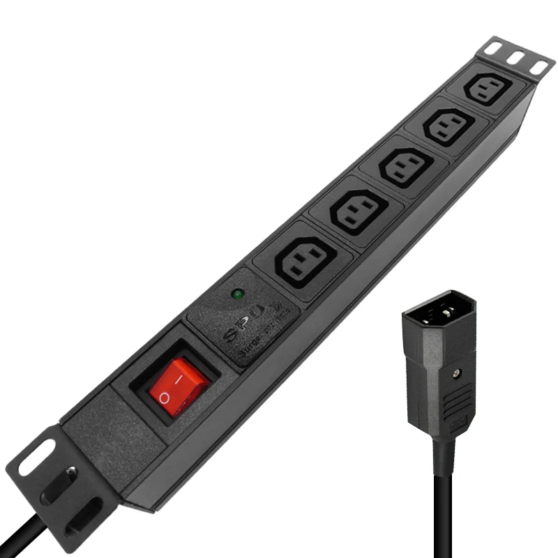 IEC C13 Socket PDU Cabinet Power Strip 5 Socket Switch SPD Surge protection 4000W 2M Cable
IEC C13 Socket PDU Cabinet Power Strip 5 Socket Switch SPD Surge protection 4000W 2M Cable