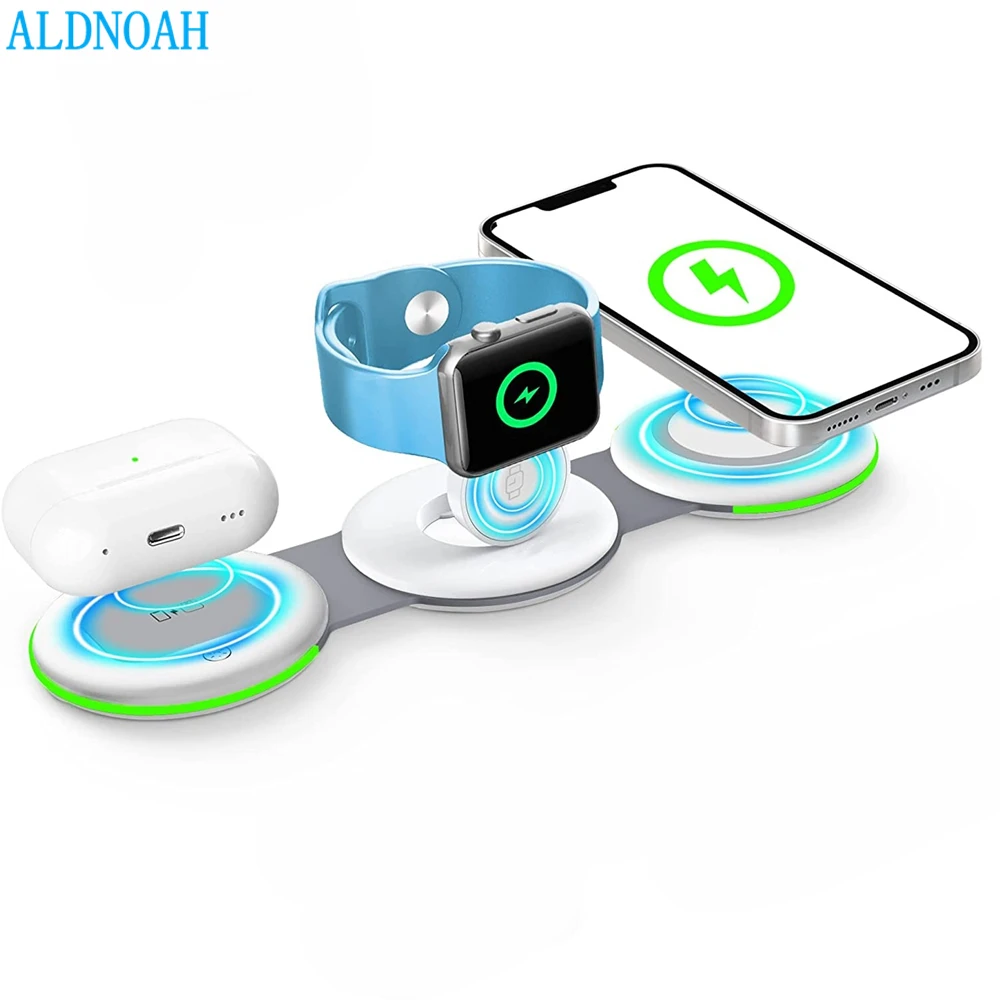 New 3 in1 Wireless Charging Station Foldable for iPhone 14 13 12 11 Pro Max X 8 Apple Watch 8 7 6 AirPods 2 3 Charger for Travel
New 3 in1 Wireless Charging Station Foldable for iPhone 14 13 12 11 Pro Max X 8 Apple Watch 8 7 6 AirPods 2 3 Charger for Travel
