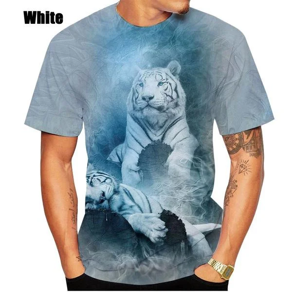 2023 Men's Black Short Sleeve Clothes Creative Animal O-neck Tiger 3D Print T-Shirt Tops
2023 Men's Black Short Sleeve Clothes Creative Animal O-neck Tiger 3D Print T-Shirt Tops