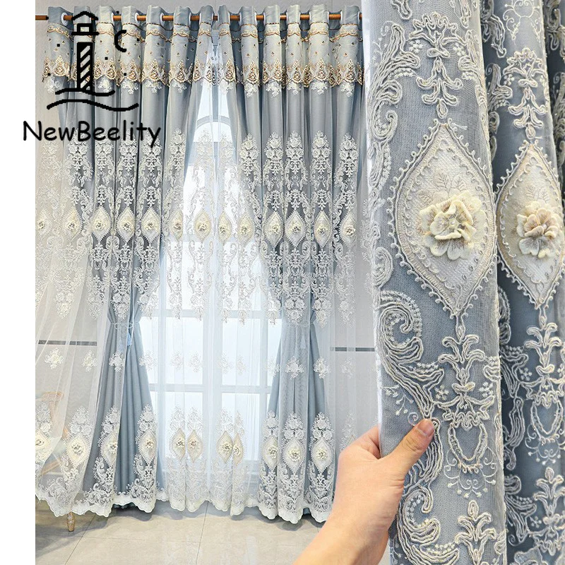 Luxurious Embroidered Curtains for Living Dining Room Bedroom European Style Double Layer Thickened Shading Yarn Integrated
Luxurious Embroidered Curtains for Living Dining Room Bedroom European Style Double Layer Thickened Shading Yarn Integrated