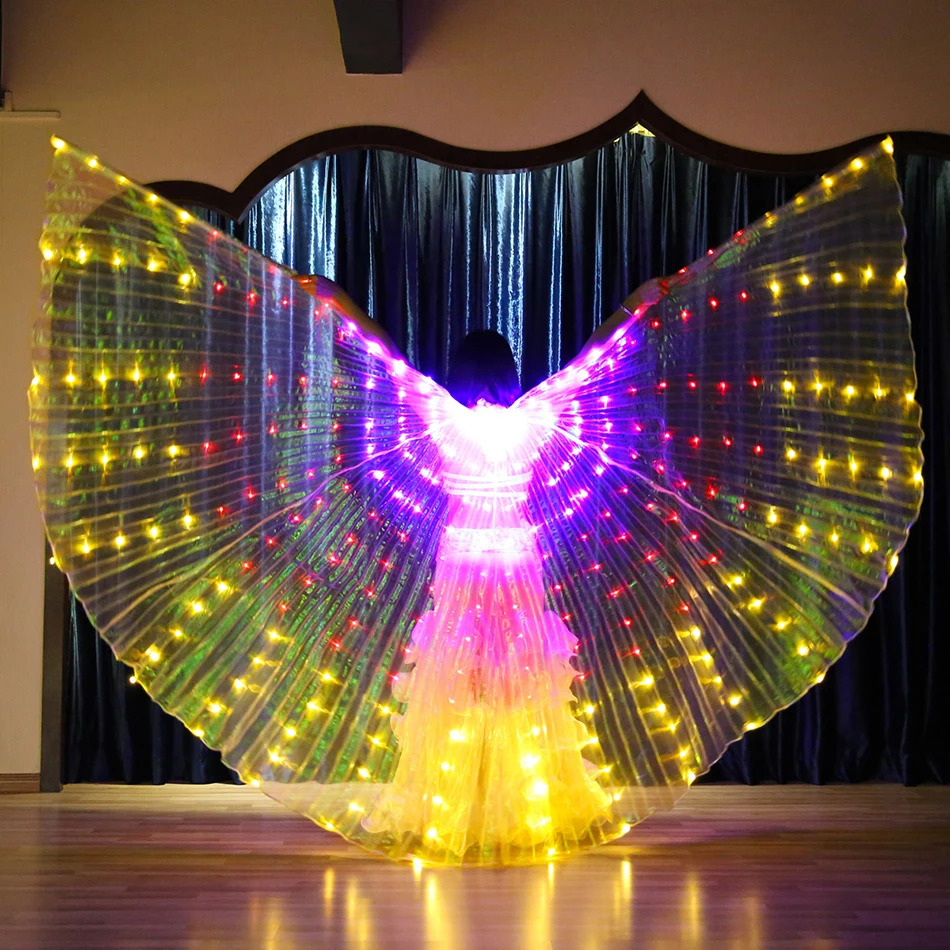Color LED Light Wing Dance Wing 360 Degrees Daniel Dancing Luminous Performance Performance Performing Belly Dance Wings
Color LED Light Wing Dance Wing 360 Degrees Daniel Dancing Luminous Performance Performance Performing Belly Dance Wings