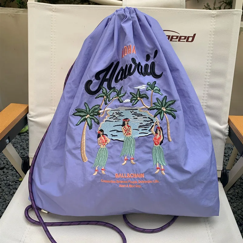 Hawaii Candy Backpack Women Tiger Embroidery Drawstring Bag Chain Eco Bag Nylon Designer Bags for Women Shoulder Bags Bookbags
Hawaii Candy Backpack Women Tiger Embroidery Drawstring Bag Chain Eco Bag Nylon Designer Bags for Women Shoulder Bags Bookbags
