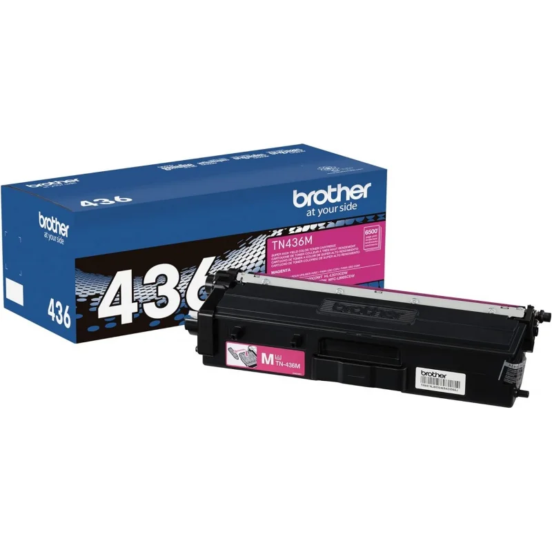 Brother Genuine Super High Yield Toner Cartridge, TN436M, Replacement Magenta Toner, Page Yield Up to 6,500 Pages, Dash R
Brother Genuine Super High Yield Toner Cartridge, TN436M, Replacement Magenta Toner, Page Yield Up to 6,500 Pages, Dash R