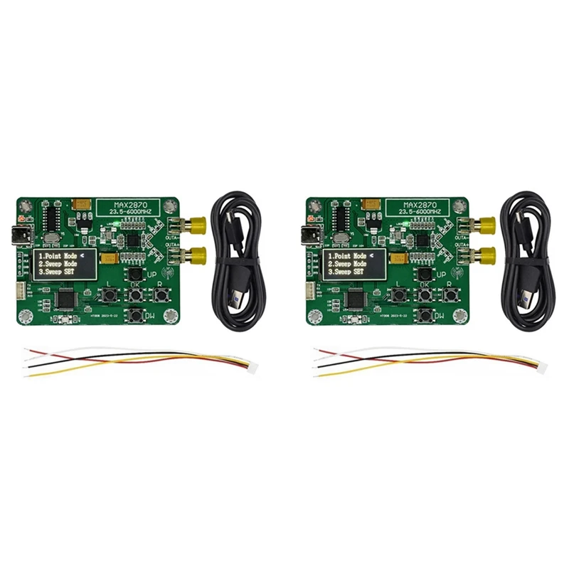 2X HT008 Signal Source MAX2870 STM32 23.5-6000Mhz Signal Generator Signal Source Supports Point/ Mode
2X HT008 Signal Source MAX2870 STM32 23.5-6000Mhz Signal Generator Signal Source Supports Point/ Mode