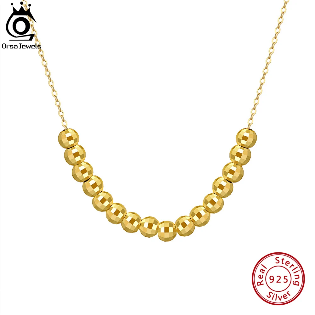 ORSA JEWELS Geometric Beaded Ball Necklace for Women Girls Genuine 925 Sterling Silver Sphere Necklace Irregular Jewelry APN14
ORSA JEWELS Geometric Beaded Ball Necklace for Women Girls Genuine 925 Sterling Silver Sphere Necklace Irregular Jewelry APN14