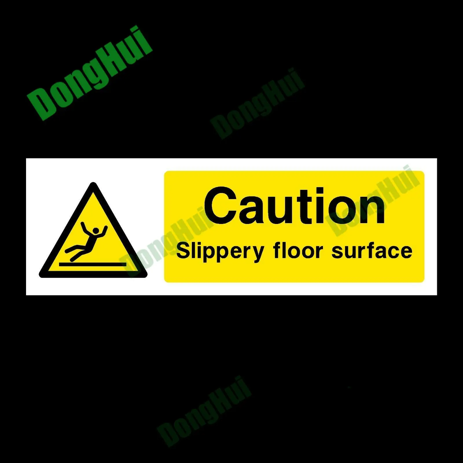 

Caution Slippery Floor Surface Plastic Sign Warning Danger Sticker for Workshops Construction Sites Factories Schools