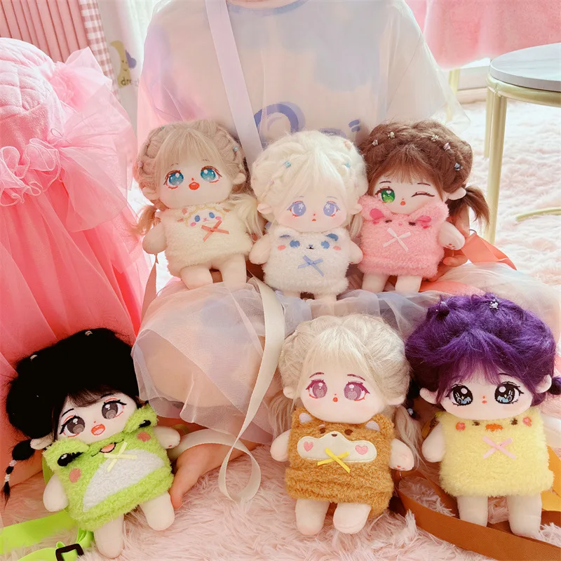 

Cute Fluffy Animals Crossbody bags Doll Clothes for 20cm Kawaii Soft Duck Frog Bunny Bear Plushies Doll DIY Toys for Girls Kids