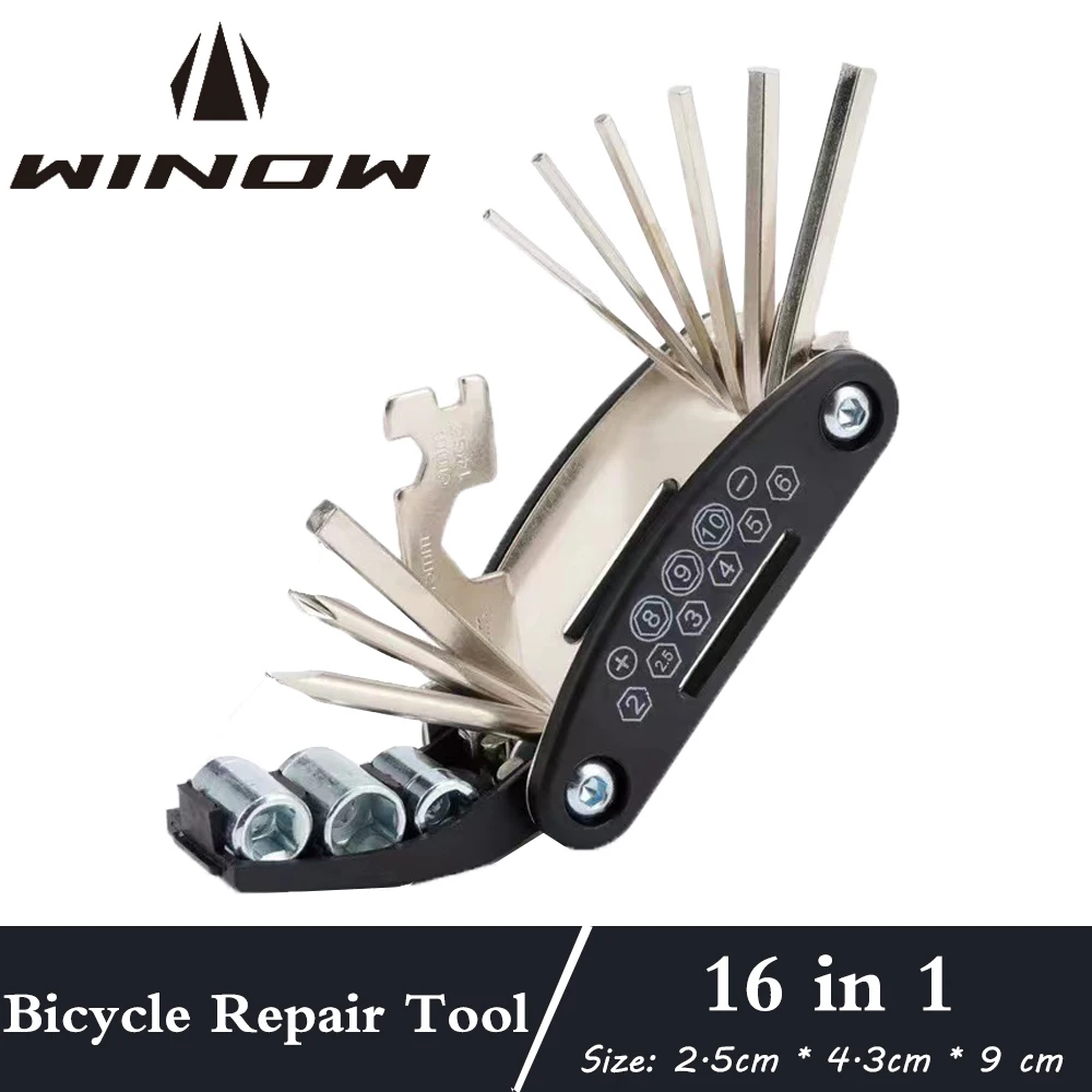 Winow 16 in 1 Mountain Bike Portable Socket Multipurpose Wrench Bicycle Multi Tool Screwdriver Motorcycle Bicycle Repair Tools
Winow 16 in 1 Mountain Bike Portable Socket Multipurpose Wrench Bicycle Multi Tool Screwdriver Motorcycle Bicycle Repair Tools