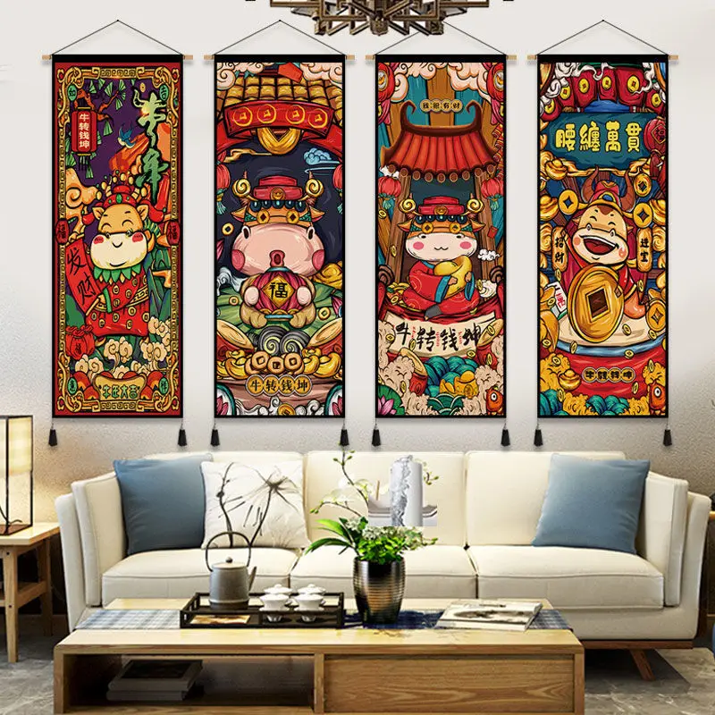 Chinese Cartoon Fabric Art Hanging Picture Middle Hall Living Room Decoration Tapestry Homestay Background Wall Decoration
Chinese Cartoon Fabric Art Hanging Picture Middle Hall Living Room Decoration Tapestry Homestay Background Wall Decoration