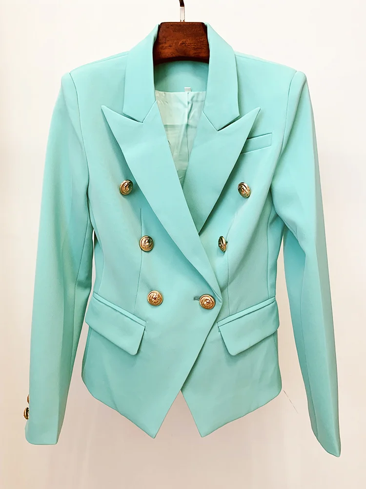 Fashion Brand Runway Designer Jacket Women's Classic Lion Buttons Double Breasted Slim Fit Blazer Coat Outwear Female
Fashion Brand Runway Designer Jacket Women's Classic Lion Buttons Double Breasted Slim Fit Blazer Coat Outwear Female