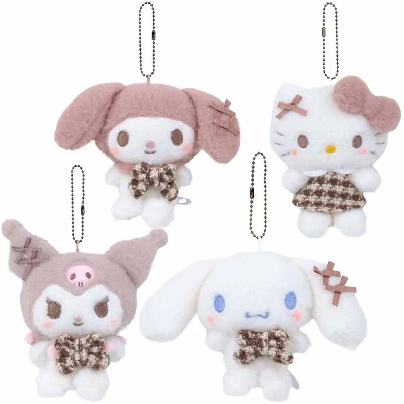 

Sanrios Anime My Melody Cinnamoroll Kuromi HelloKittys Plush Doll Kawaii Cute Plushie Toys Pendant Decoration Keychain Gift 12cm