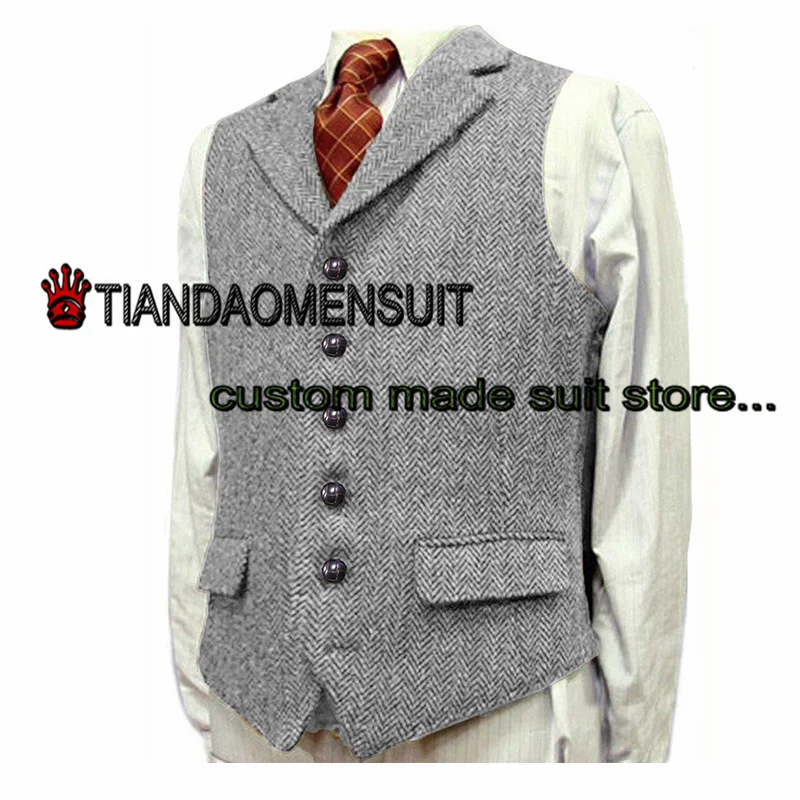 Suit Vest for Men Herringbone Wool Lapel Sleeveless Jacket Wedding Groom Tank Top Male Waistcoat Steampunk Coat
Suit Vest for Men Herringbone Wool Lapel Sleeveless Jacket Wedding Groom Tank Top Male Waistcoat Steampunk Coat