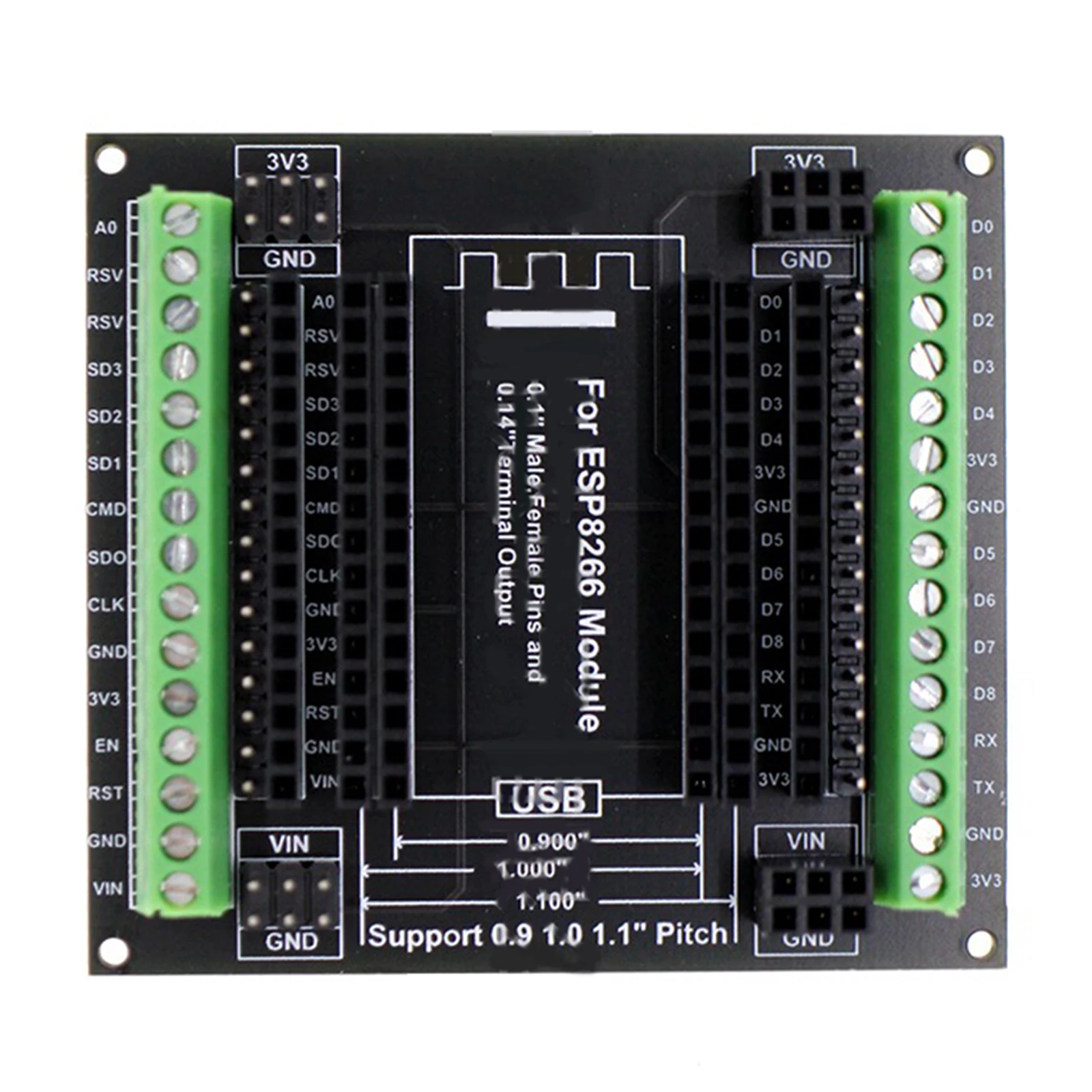 Резиновый материал 1 в 3, плата расширения для ESP8266, суперразрывная плата для 0 9/1, совместима с
Резиновый материал 1 в 3, плата расширения для ESP8266, суперразрывная плата для 0 9/1, совместима с