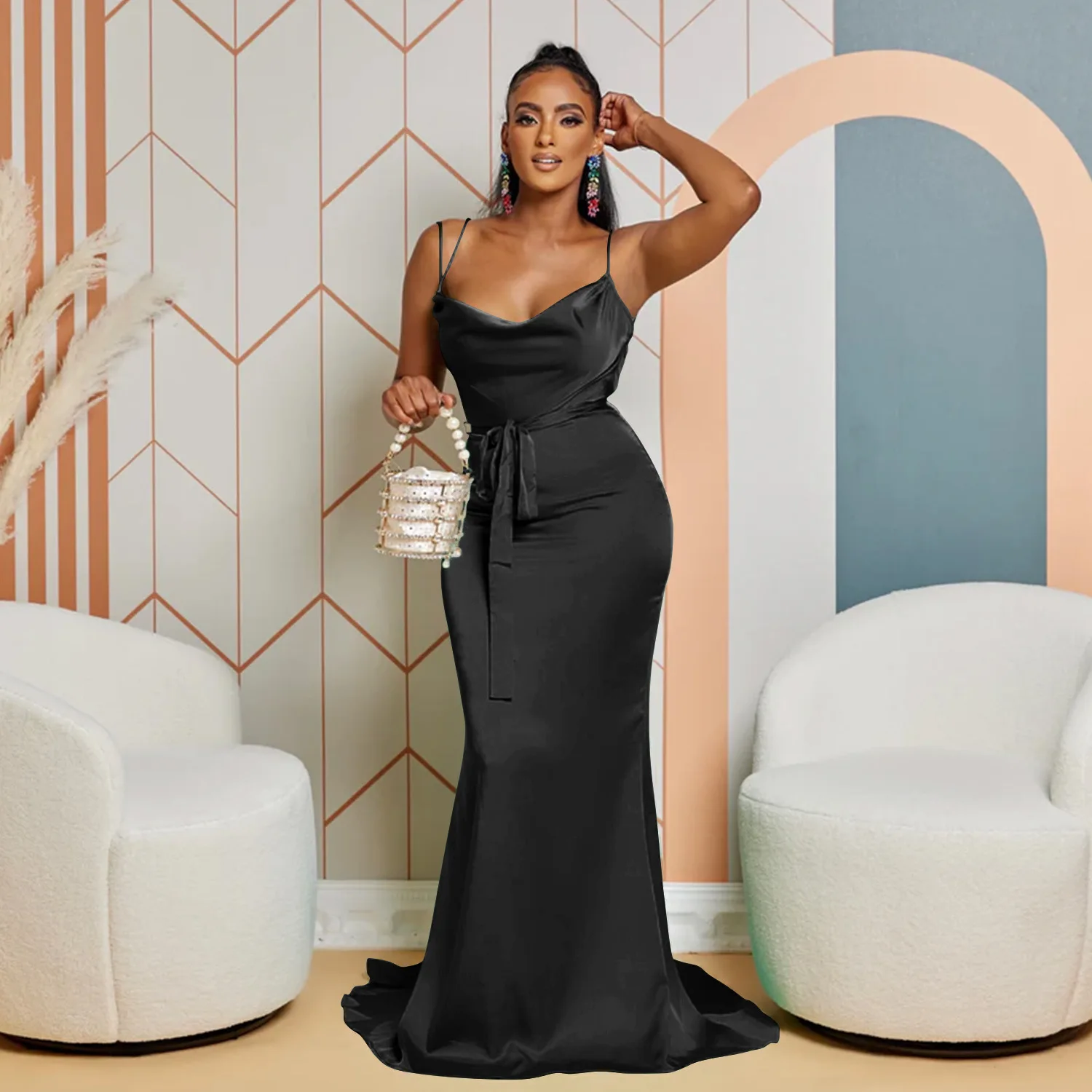 Zoctuo Satin Formal Long Dresses For Women Evening Party Sexy Backless Lace Up Black Slim Party Prom Wedding Floor Length Gowns
Zoctuo Satin Formal Long Dresses For Women Evening Party Sexy Backless Lace Up Black Slim Party Prom Wedding Floor Length Gowns
