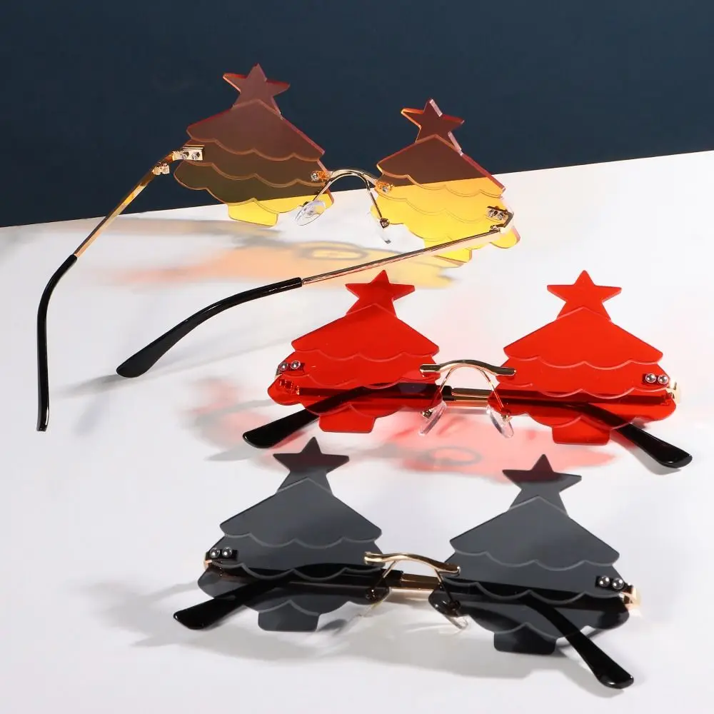Rimless Christmas Tree Sunglasses Novelty Irregular Party Prom Glasses Rave Christmas Eyewear for Women & Men
Rimless Christmas Tree Sunglasses Novelty Irregular Party Prom Glasses Rave Christmas Eyewear for Women & Men