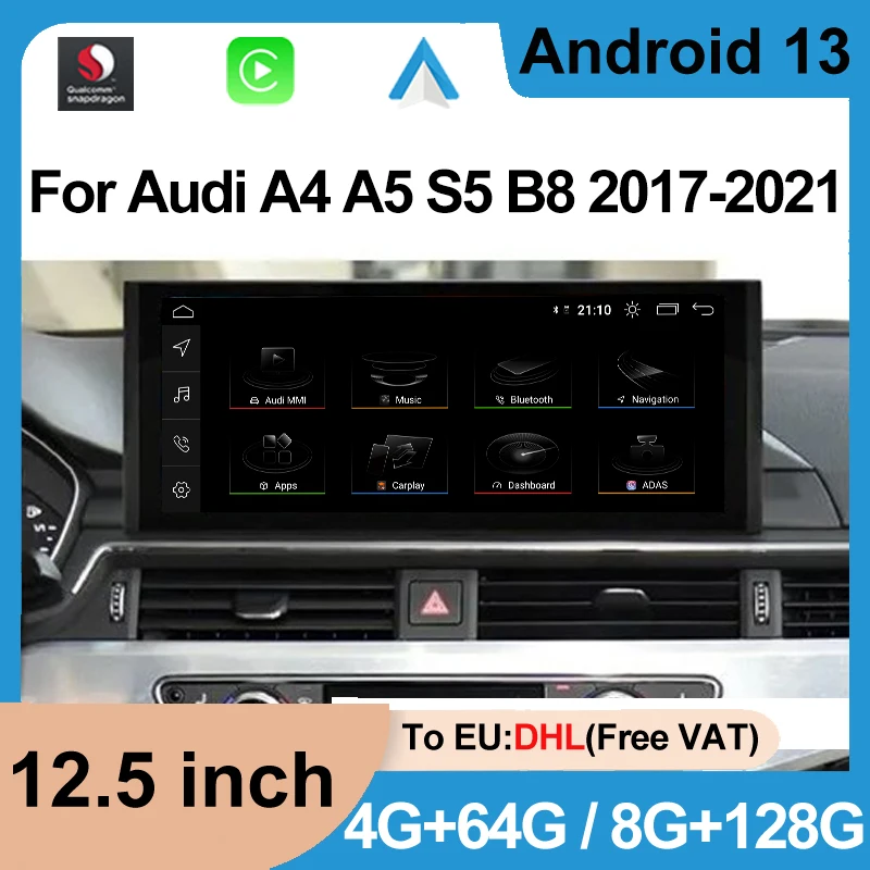 Touch Screen Snapdragon Android 13 For Audi S5 A4 B8 A5 2017-2021 Car Multimedia Player Stereo GPS Navi Carplay Auto Monitor 4G
Touch Screen Snapdragon Android 13 For Audi S5 A4 B8 A5 2017-2021 Car Multimedia Player Stereo GPS Navi Carplay Auto Monitor 4G