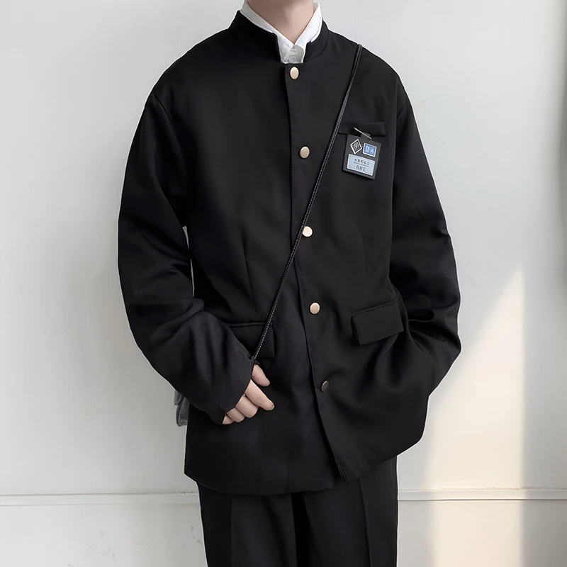 

Autumn Men's Casual Jacket Small Suit Japanese Style DK Uniform Student Coat Gakuran Youth Fashion Clothing