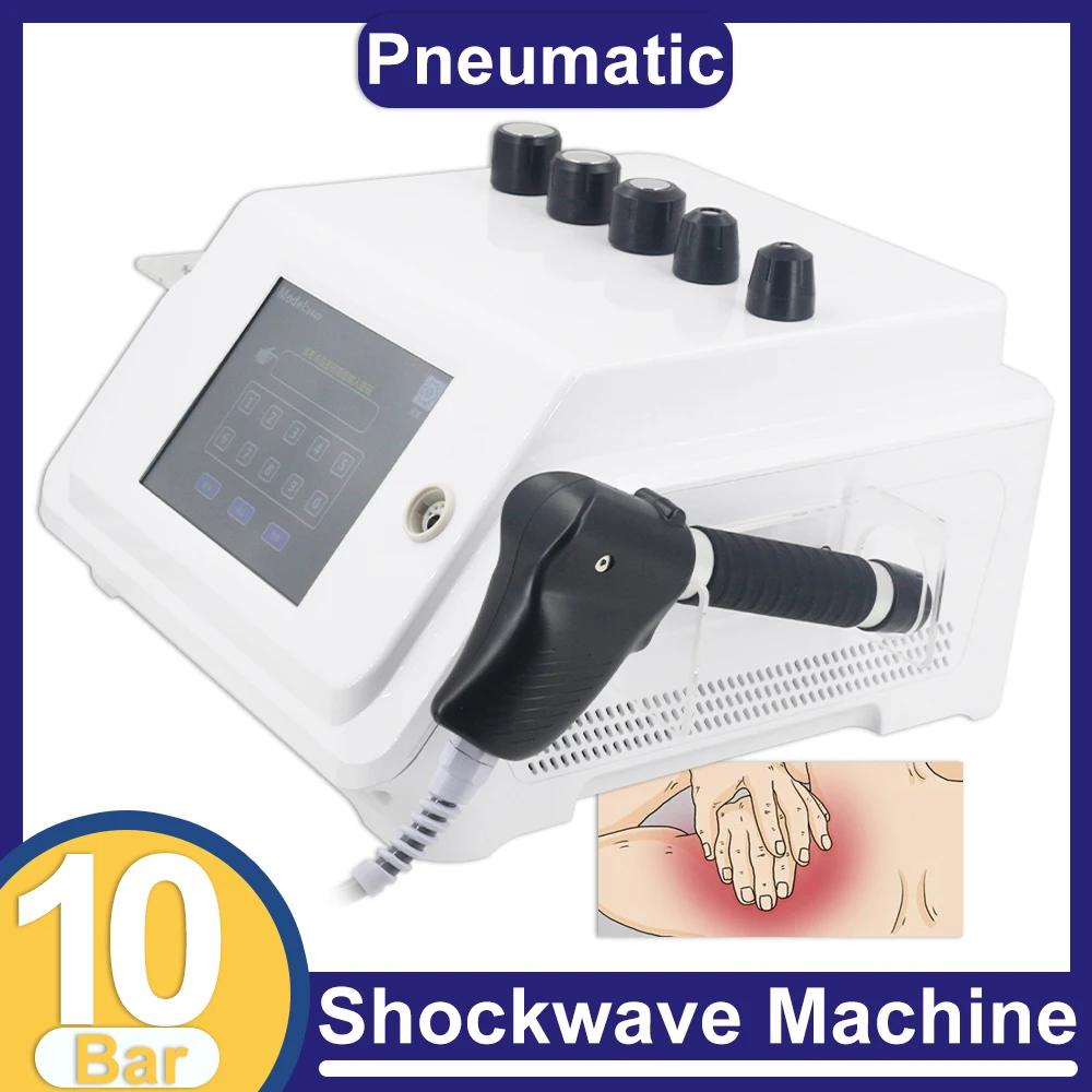 

10Bar Pneumatic Shockwave Therapy Machine For ED Treatment Effective Sport Injury Pain Relieve Shock Wave Muscle Relax Massager