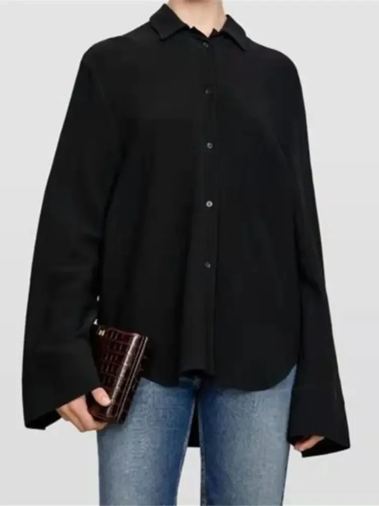 Women's Shirt Single-Breasted Turn Down Collar Elegant Casual Versatile Long Sleeves Blouse
Women's Shirt Single-Breasted Turn Down Collar Elegant Casual Versatile Long Sleeves Blouse