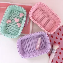 Cute Weave Storage Basket Kawaii Stationery Holder Candy Color Desktop Sundries Cosmetics Pen Holder Organizer Office Supplies
Cute Weave Storage Basket Kawaii Stationery Holder Candy Color Desktop Sundries Cosmetics Pen Holder Organizer Office Supplies