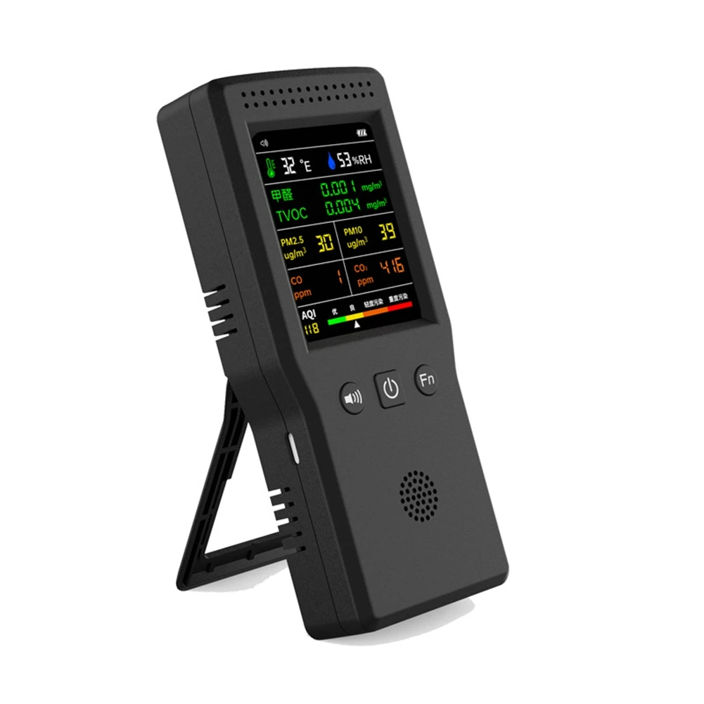 9 в 1 детектор качества воздуха ЖК-дисплей PM2.5 PM10 HCHO TVOC CO CO2 AQI датчик температуры и влажности воздуха монитор качества воздуха черный
9 в 1 детектор качества воздуха ЖК-дисплей PM2.5 PM10 HCHO TVOC CO CO2 AQI датчик температуры и влажности воздуха монитор качества воздуха черный