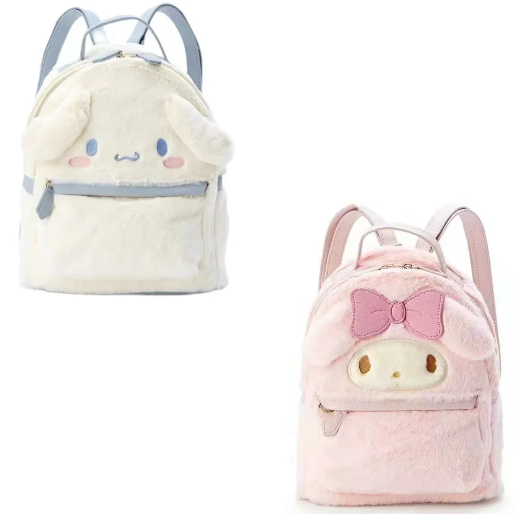 

Sanrio Kawaii Anime Cartoon series Cinnamoroll My melody backpack JKLO bag plush Lolita Travel Satchel Heart Baby Gift
