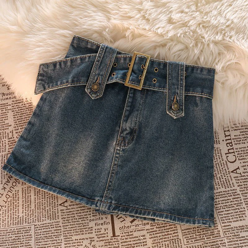 Zoki Solid Denim Skirt Women Fashion High Waist Lined Mini Skirts Y2K Vintage Cute Sweet Sexy All Match Streetwear A Line Skirt
Zoki Solid Denim Skirt Women Fashion High Waist Lined Mini Skirts Y2K Vintage Cute Sweet Sexy All Match Streetwear A Line Skirt