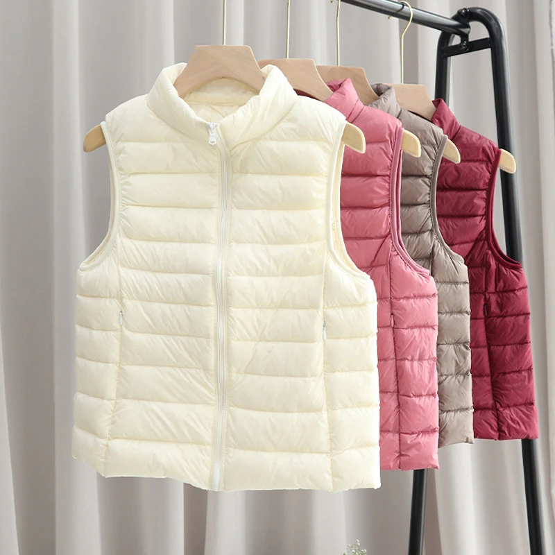 Light Ultra Thin Down Jacket Spring Warm Waistcoat Female Sleeveless Cropped Puffer Jacket Vest Lining Woman Autumn Winter Coat
Light Ultra Thin Down Jacket Spring Warm Waistcoat Female Sleeveless Cropped Puffer Jacket Vest Lining Woman Autumn Winter Coat