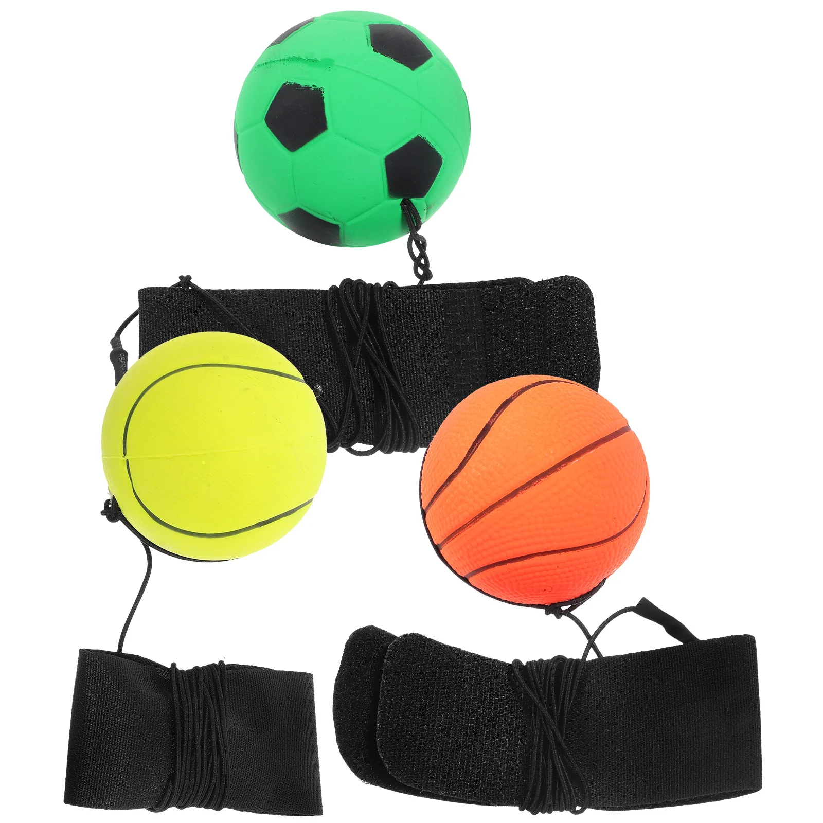 3 Pcs Bouncy Ball Sports Balls Small Rubber Football Wrist Bands Return Wristbands
3 Pcs Bouncy Ball Sports Balls Small Rubber Football Wrist Bands Return Wristbands